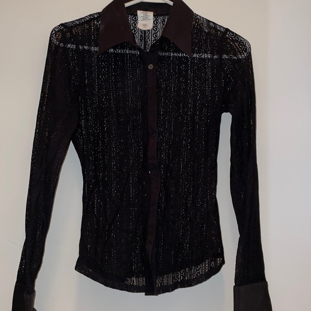 Bebe black lace top